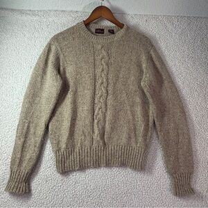 Vintage Cellini Collection Angora Silk Blend Cable Knit Sweater Hong Kong Large